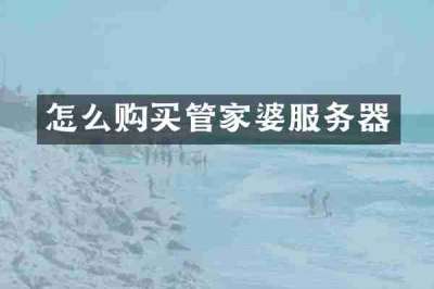 怎么购买管家婆服务器