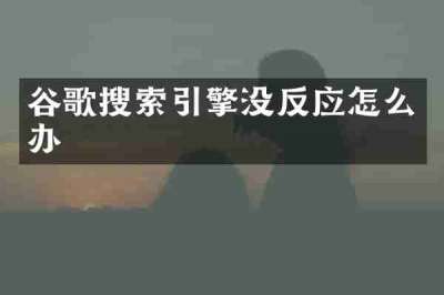 谷歌搜索引擎没反应怎么办