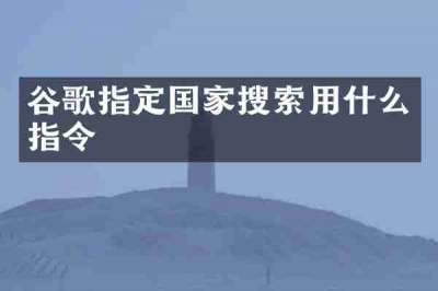 谷歌指定国家搜索用什么指令