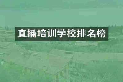 直播培训学校排名榜