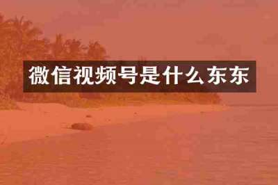 微信视频号是什么东东
