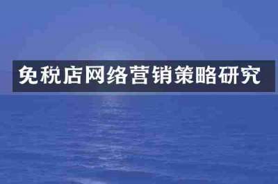 免税店网络营销策略研究