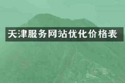 天津服务网站优化价格表