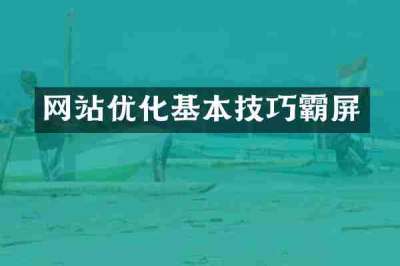 网站优化基本技巧霸屏