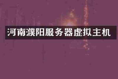 河南濮阳服务器虚拟主机