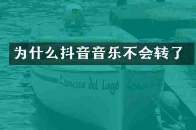 为什么抖音音乐不会转了