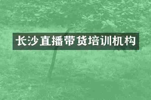 长沙直播带货培训机构
