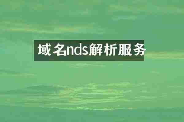 域名nds解析服务