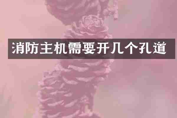 消防主机需要开几个孔道