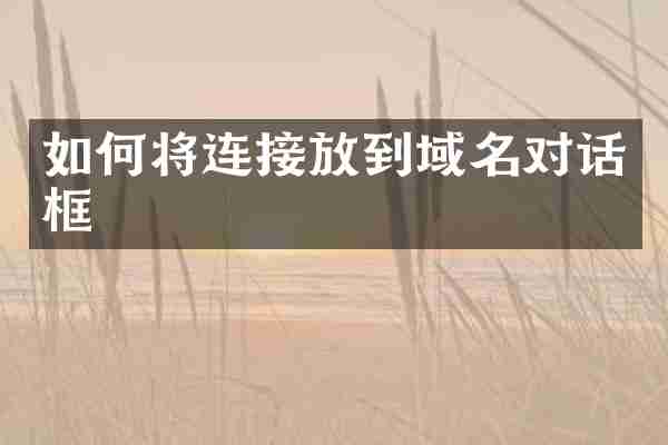 如何将连接放到域名对话框