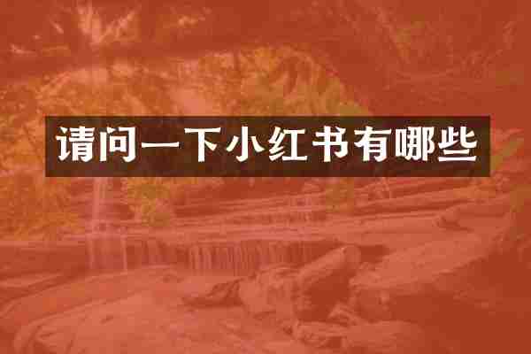请问一下小红书有哪些