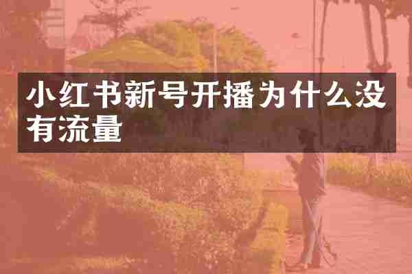 小红书新号开播为什么没有流量