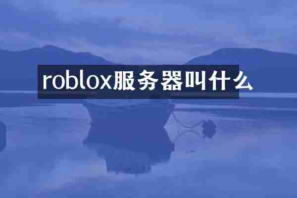 roblox服务器叫什么
