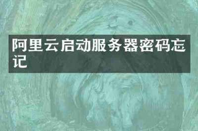 阿里云启动服务器密码忘记