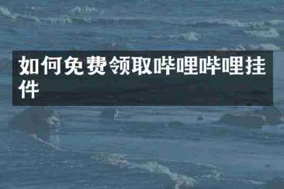 如何免费领取哔哩哔哩挂件