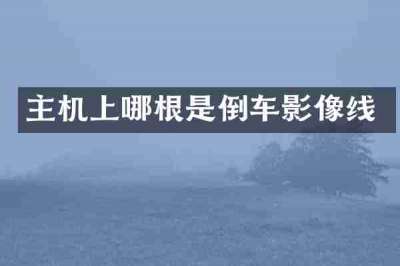 主机上哪根是倒车影像线
