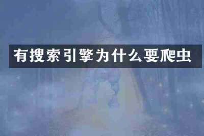 有搜索引擎为什么要爬虫