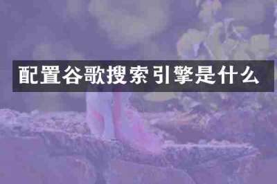 配置谷歌搜索引擎是什么