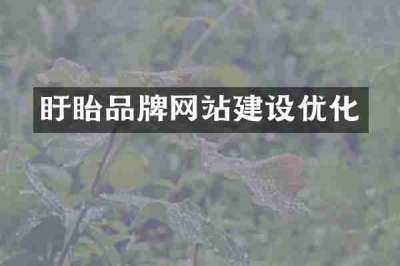 盱眙品牌网站建设优化