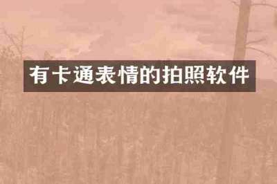有卡通表情的拍照软件
