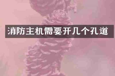 消防主机需要开几个孔道