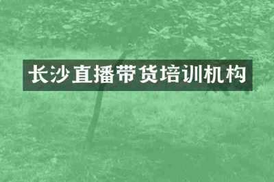 长沙直播带货培训机构