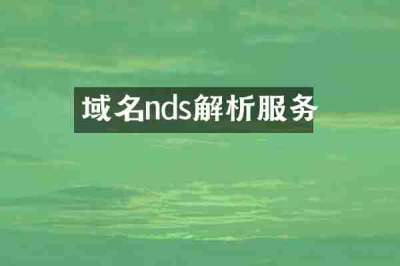 域名nds解析服务