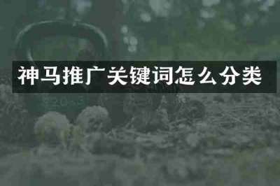 神马推广关键词怎么分类