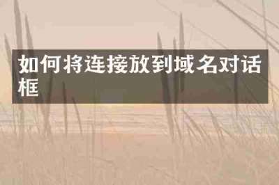 如何将连接放到域名对话框