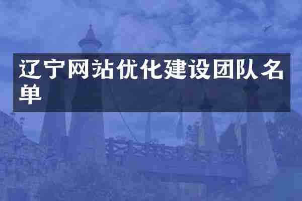 辽宁网站优化建设团队名单