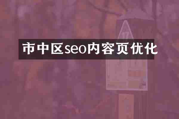 市中区seo内容页优化