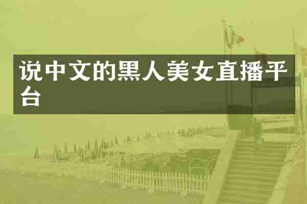 说中文的黑人直播平台