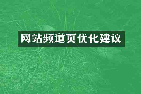 网站频道页优化建议