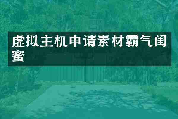 虚拟主机申请素材霸气闺蜜