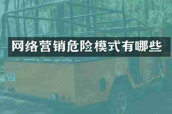 网络营销危险模式有哪些