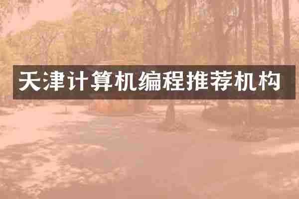 天津计算机编程推荐机构