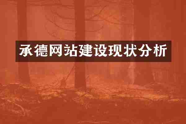 承德网站建设现状分析
