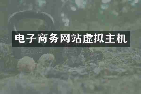 电子商务网站虚拟主机
