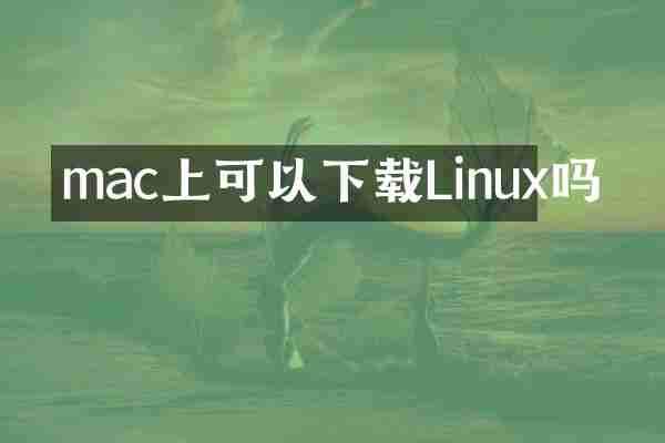 mac上可以下载Linux吗