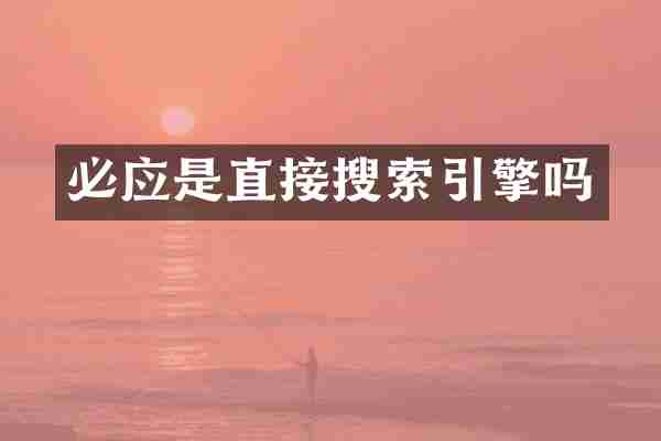 必应是直接搜索引擎吗