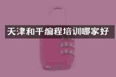 天津和平编程培训哪家好