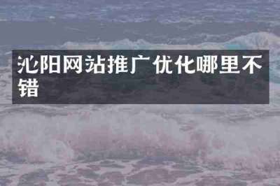 沁阳网站推广优化哪里不错