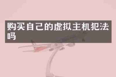 购买自己的虚拟主机犯法吗