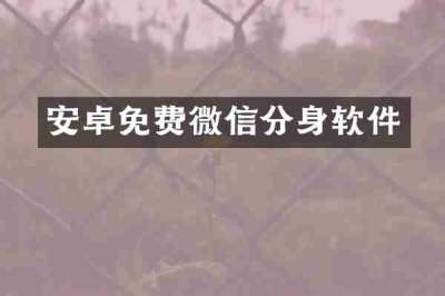 安卓免费微信分身软件