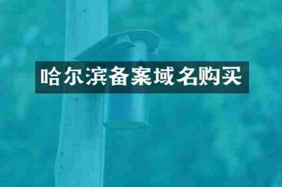 哈尔滨备案域名购买