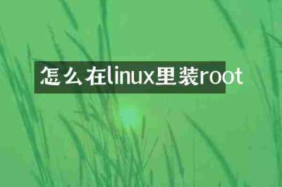 怎么在linux里装root
