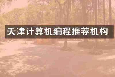 天津计算机编程推荐机构
