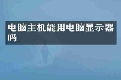 电脑主机能用电脑显示器吗