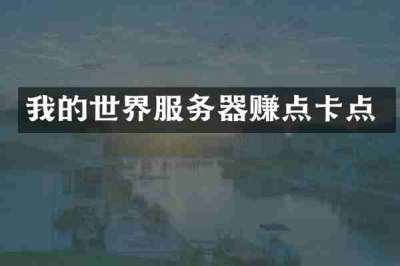 我的世界服务器赚点卡点