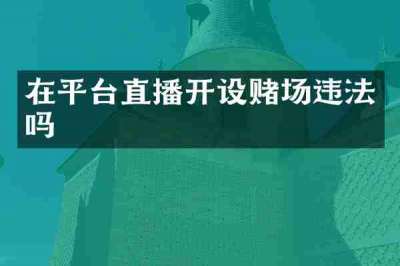 在平台直播开设赌场违法吗